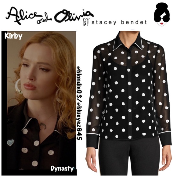 Alice + Olivia Tops - Alice + Olivia “Vina” polka dot blouse M